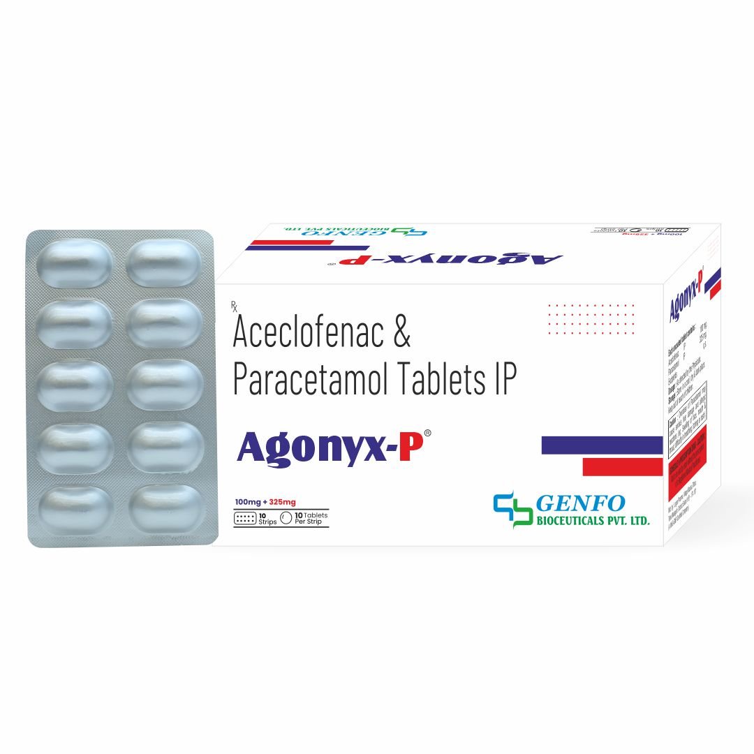 Agonyx-P™ tablets containing Aceclofenac, Paracetamol