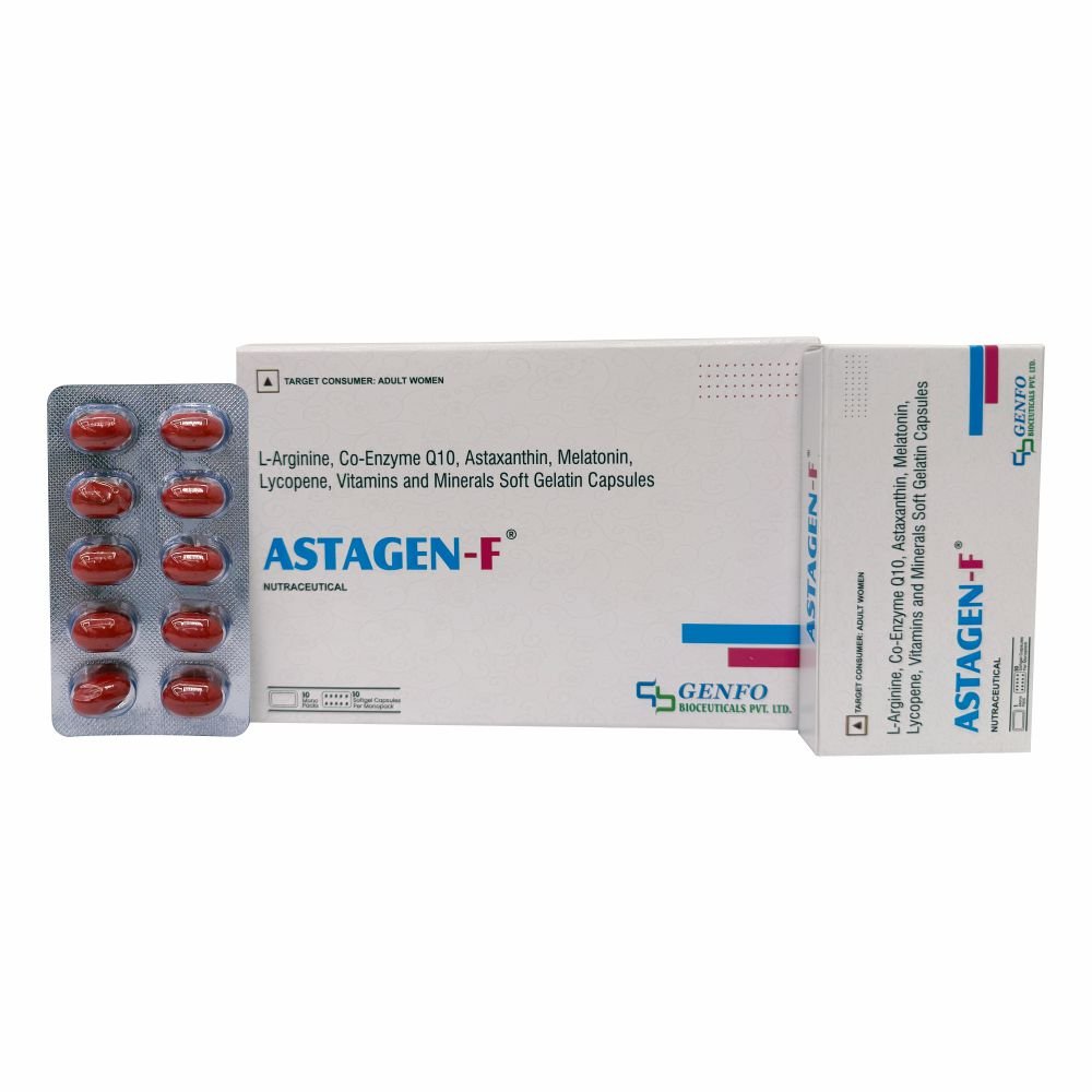 ASTAGEN-F Astaxanthin Coenzyme Q10 Melatonin Softgel Capsules