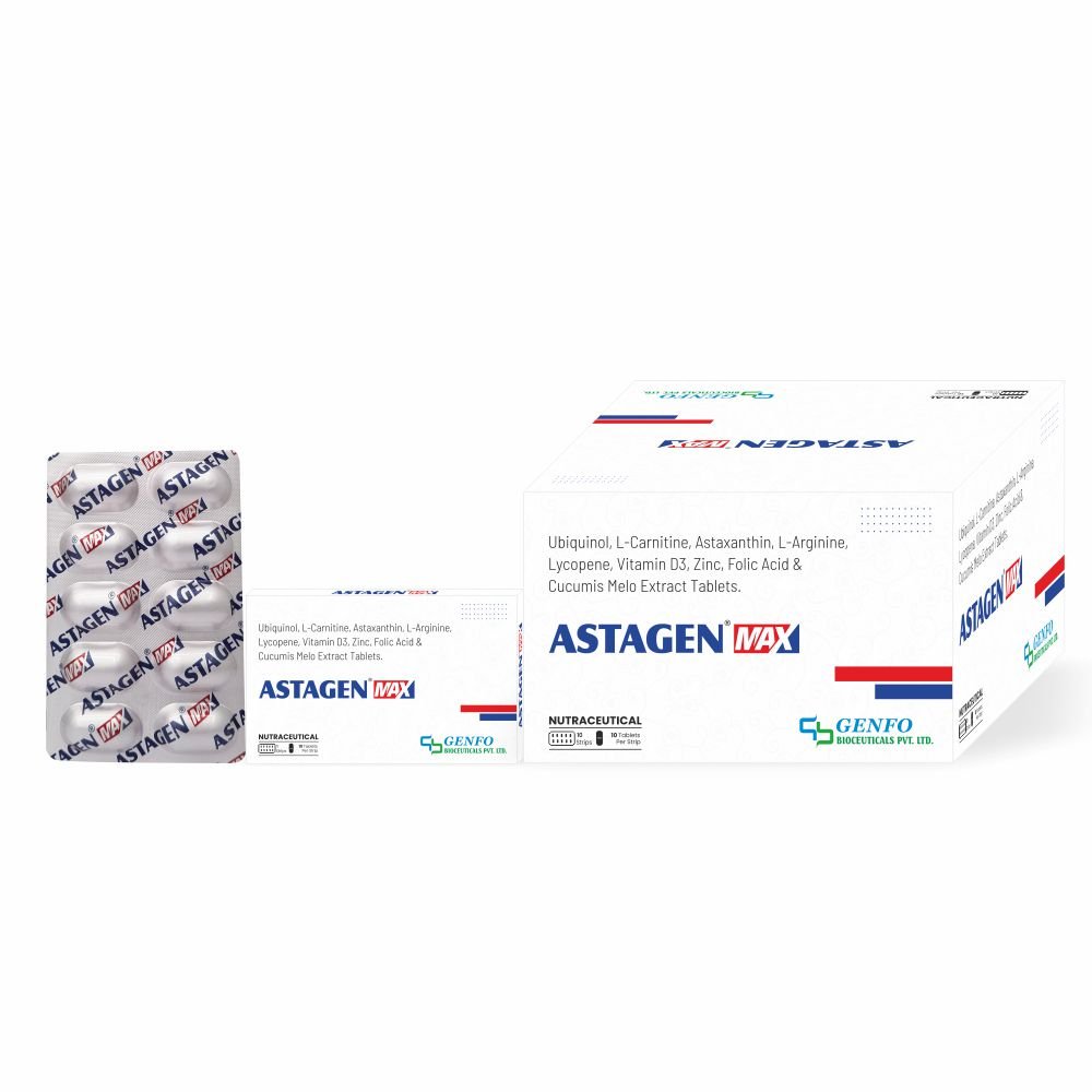 ASTAGEN MAX Ubiquinol L Carnitine Male Fertility Tablets