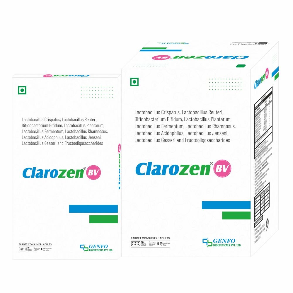 CLAROZEN-BV- Probiotic FOS Capsules for Vaginal Microbiota Support