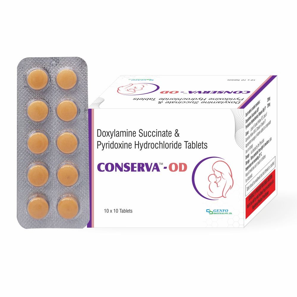 CONCERVA-OD Doxylamine Succinate Pyridoxine Hydrochloride Tablets