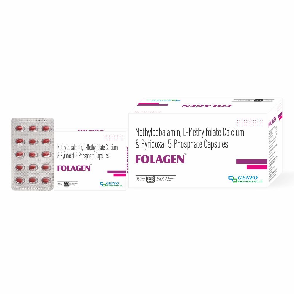 FOLAGEN Methylcobalamin L Methylfolate P5P Capsules