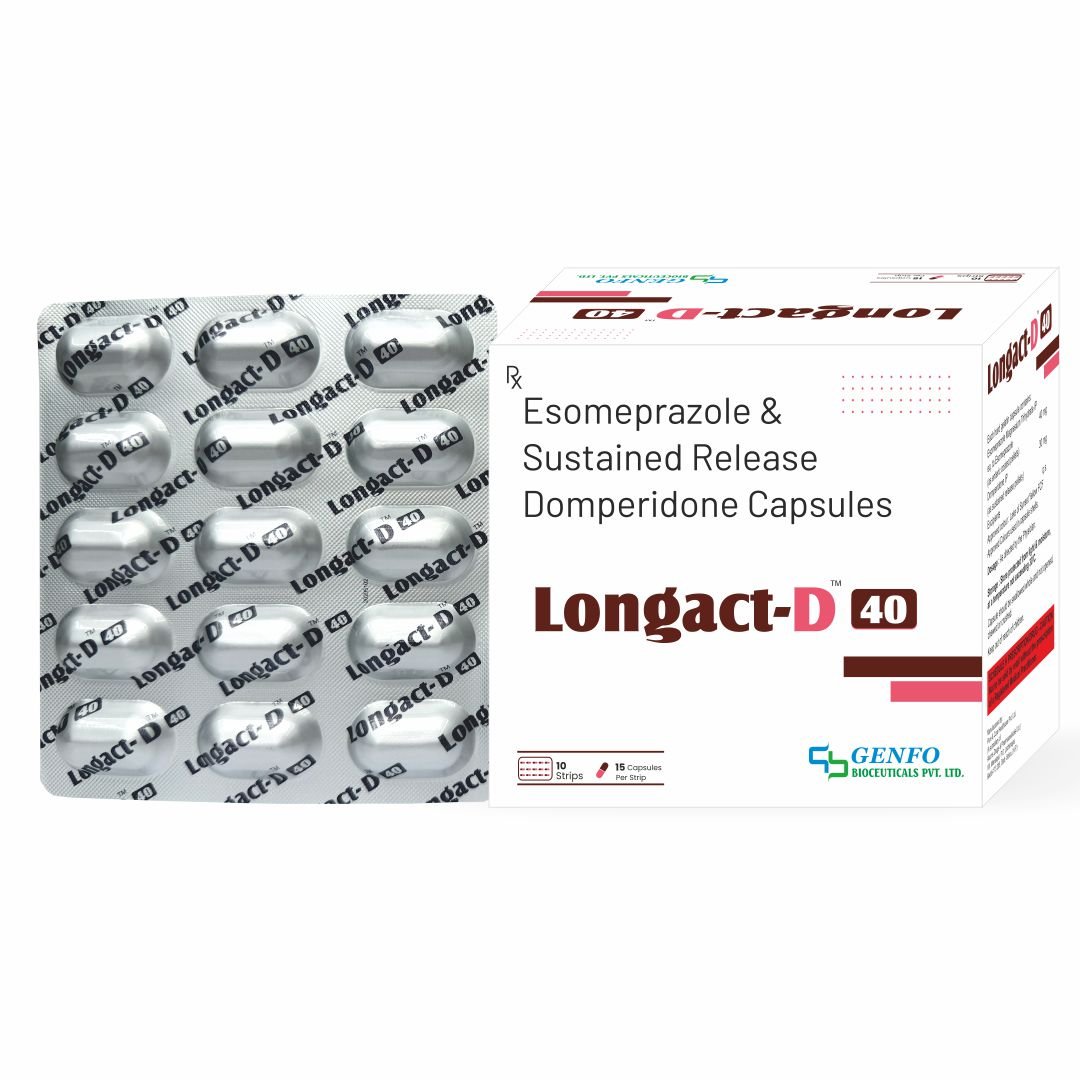 Longact-D 40 Esomeprazole 40 mg Domperidone 30 mg Capsules