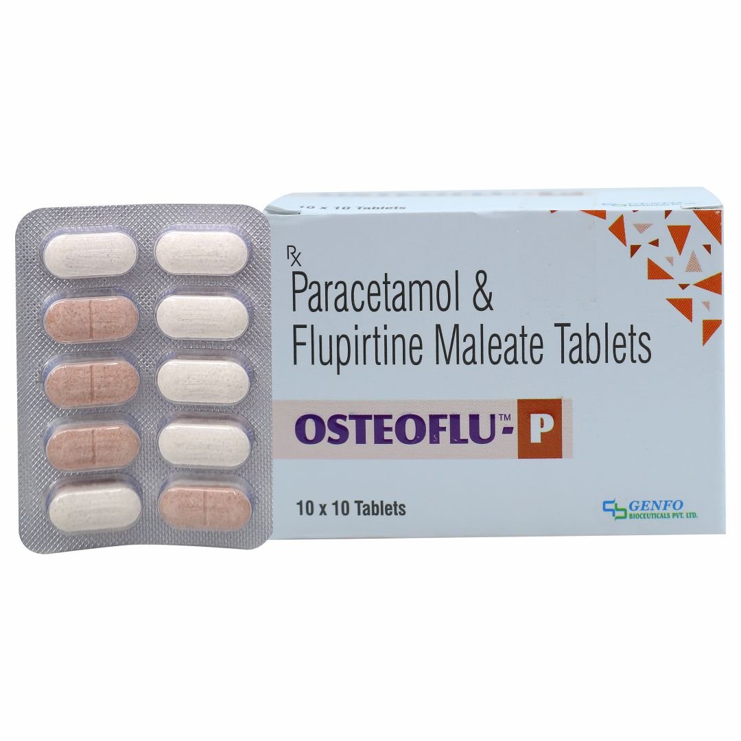 OSTEOFLU-P – Flupirtine Maleate 100 mg & Paracetamol 325 mg Tablets