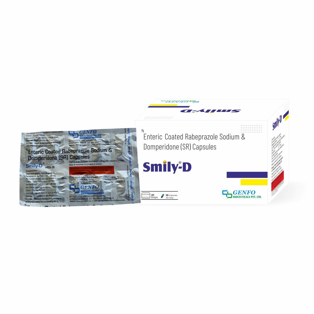 Smily-D Rabeprazole 20 mg Domperidone 30 mg SR Capsules