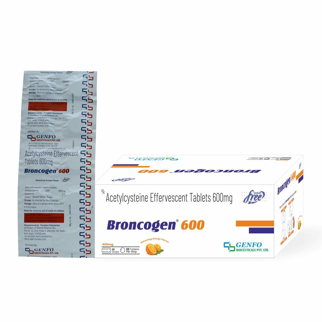 Broncogen 600™ Acetylcysteine 600 mg effervescent tablets