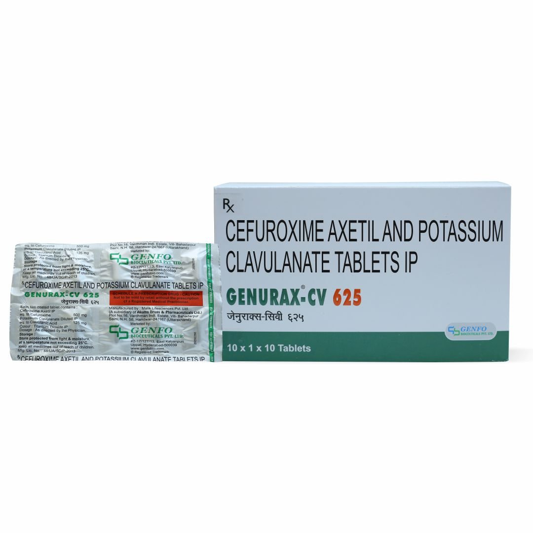 GENURAX-CV 625 Cefuroxime Axetil and Clavulanate Potassium Tablets
