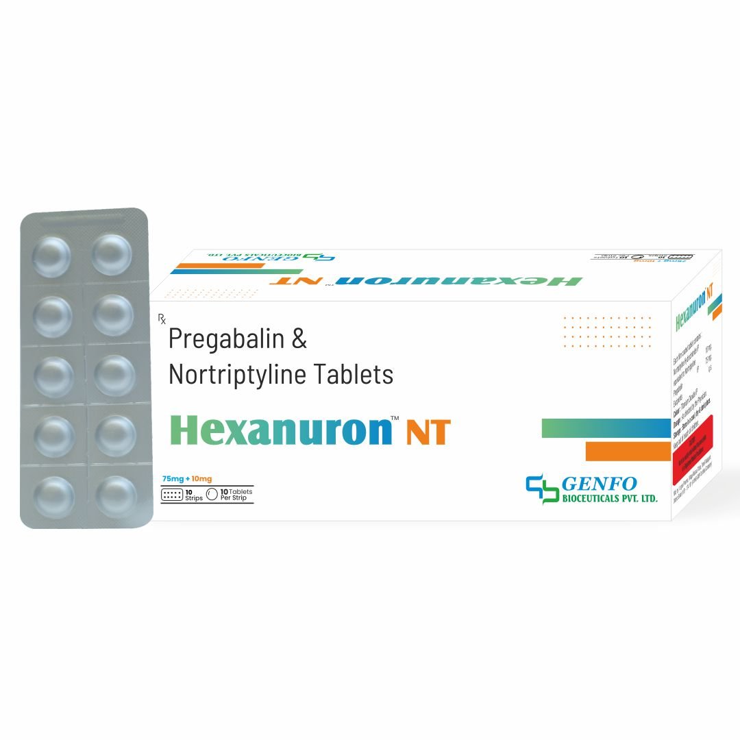 Hexanuron NT™ tablets containing Pregabalin 75 mg and Nortriptyline 10 mg