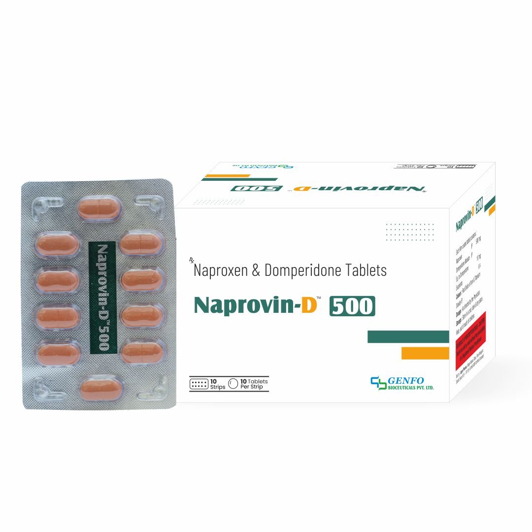 Naprovin D 250/500 tablets containing Naproxen and Domperidone