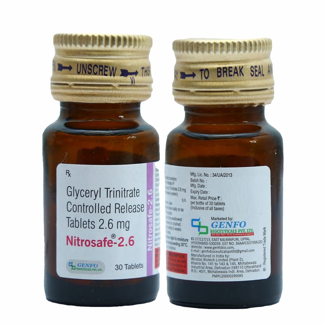 Nitrosage-2.6™ controlled-release tablets containing Glyceryl Trinitrate 2.6 mg