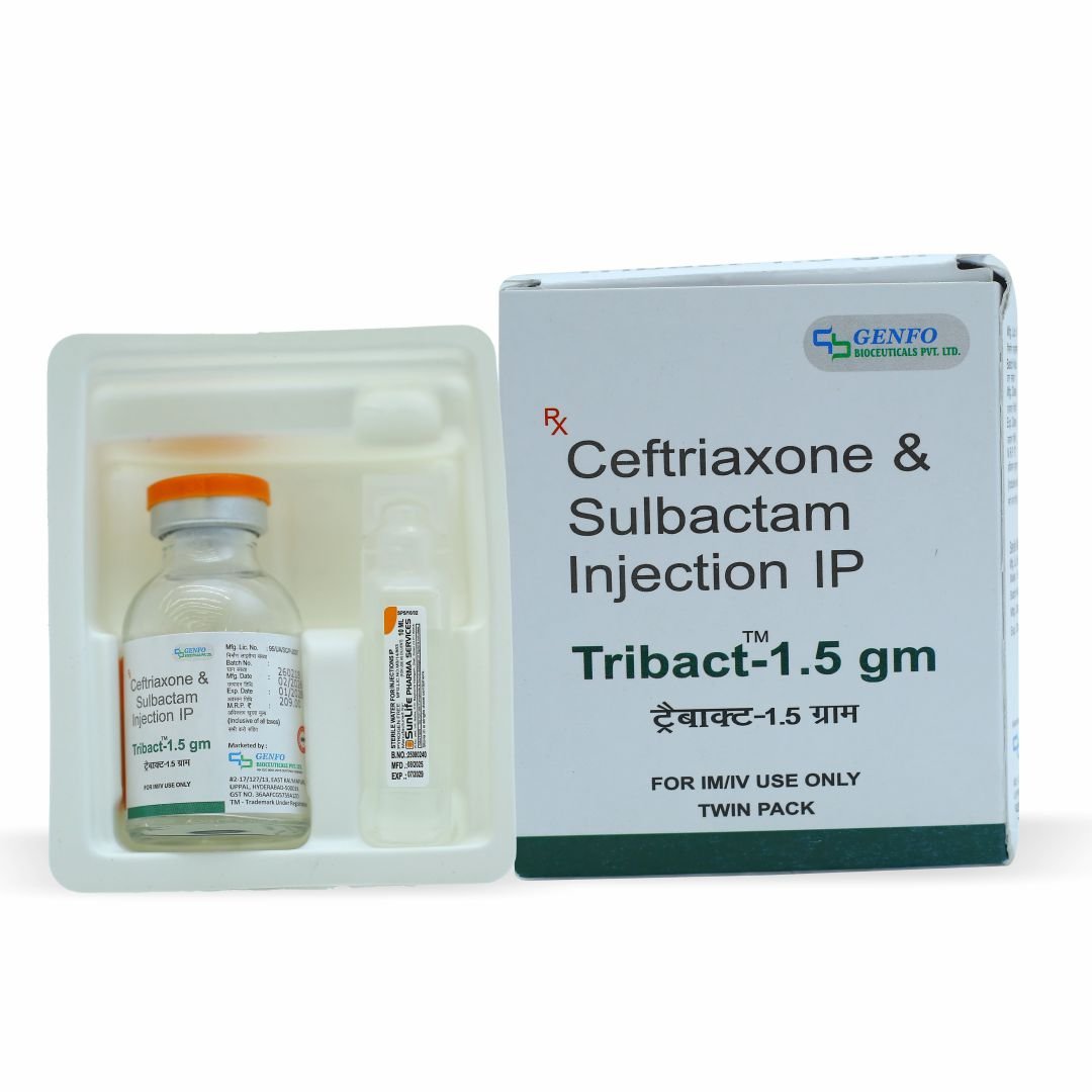 Tribact 1.5G – Ceftriaxone & Sulbactam Injection