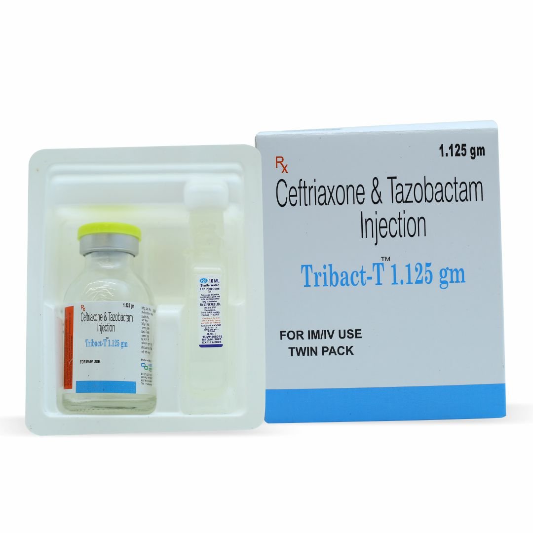 Tribact-T 1.125G – Ceftriaxone & Tazobactam Injection